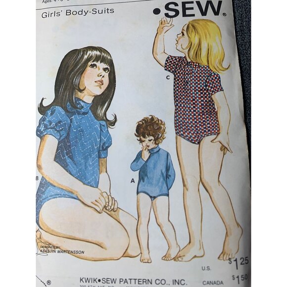 Kwik Sew Girls Boby Suits Sewing Pattern sz 4 6 8 247 - uncut - Picture 6 of 10